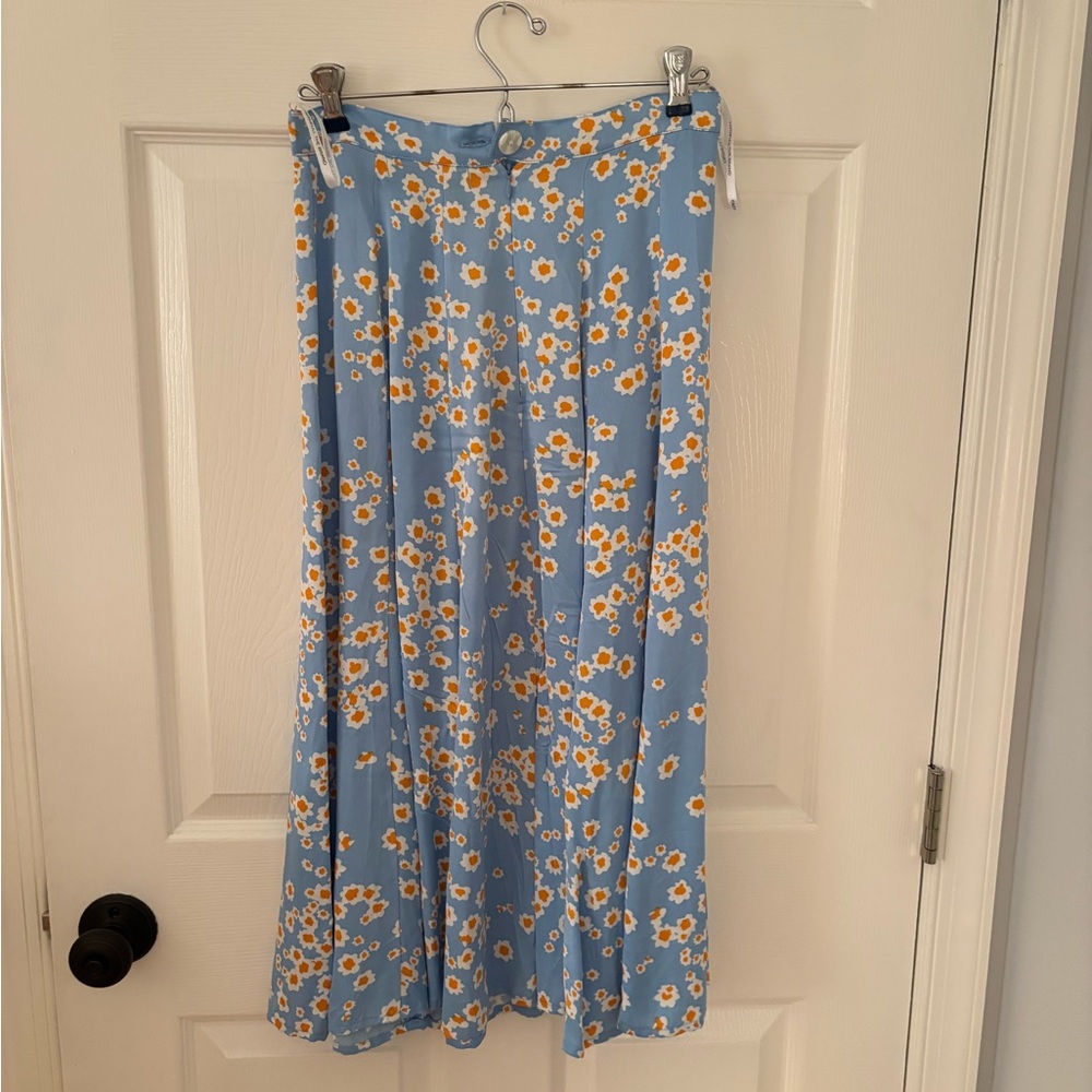 Anthropologie Daisy Print Midi Skirt